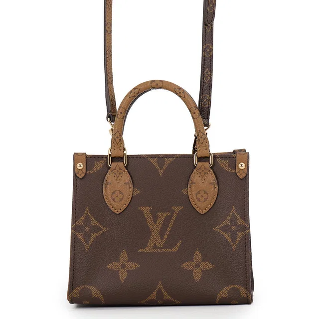 Louis Vuitton Onthego Red/BrownM46839 Monogram Reverse Canvas Size BB in Red Canvas from GALLERY RARE