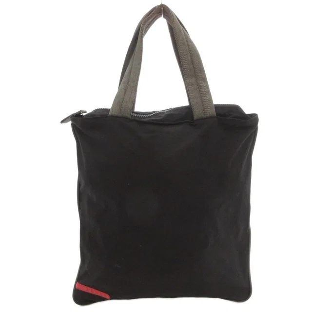 Prada Sport Tote Bag Handle Logo Polyester Black in Black from The Reluxe