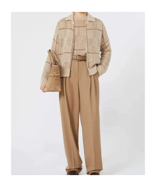 Max Mara Boxy-fit wool, mohair and cashmere sweater - Ecru, photo 4 of 5 from SENSER