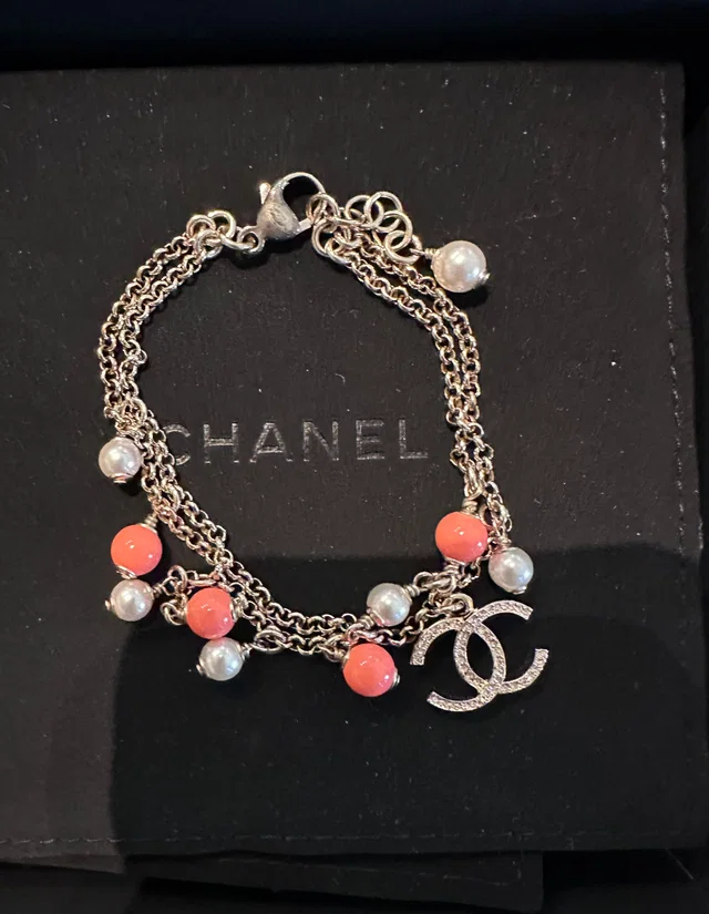 Chanel CC Double Pearl Drop Bracelet from Luxury Promise