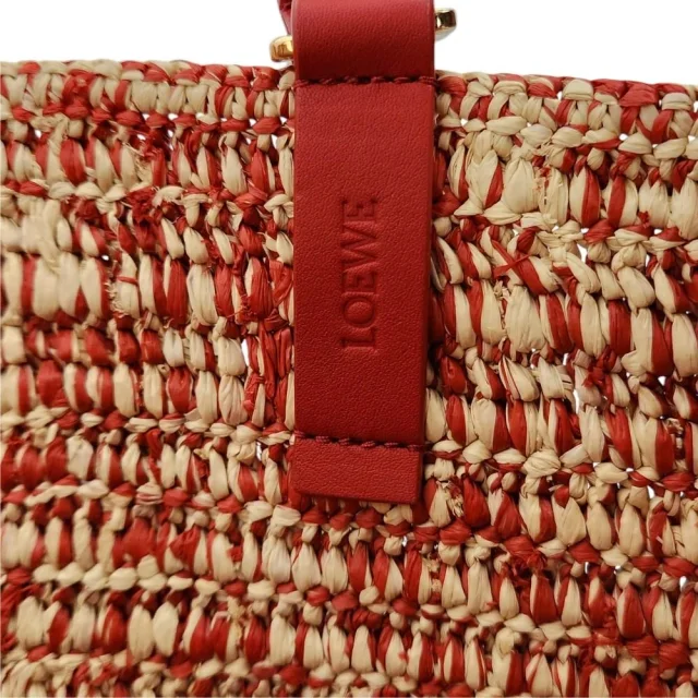 Loewe Eclipse Raffia Calfskin Bag in Beige Straw from LuxUness, photo 12 of 13