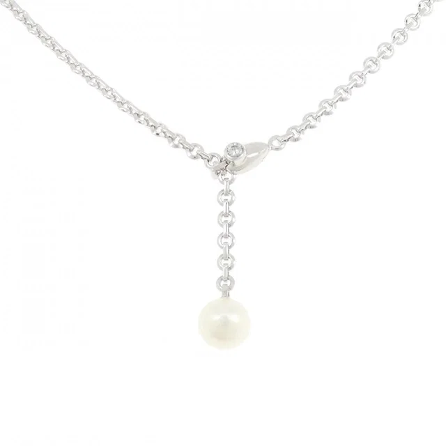 Cartier 750 White Gold Freshwater Pearl Diamond Necklace in White from LuxUness