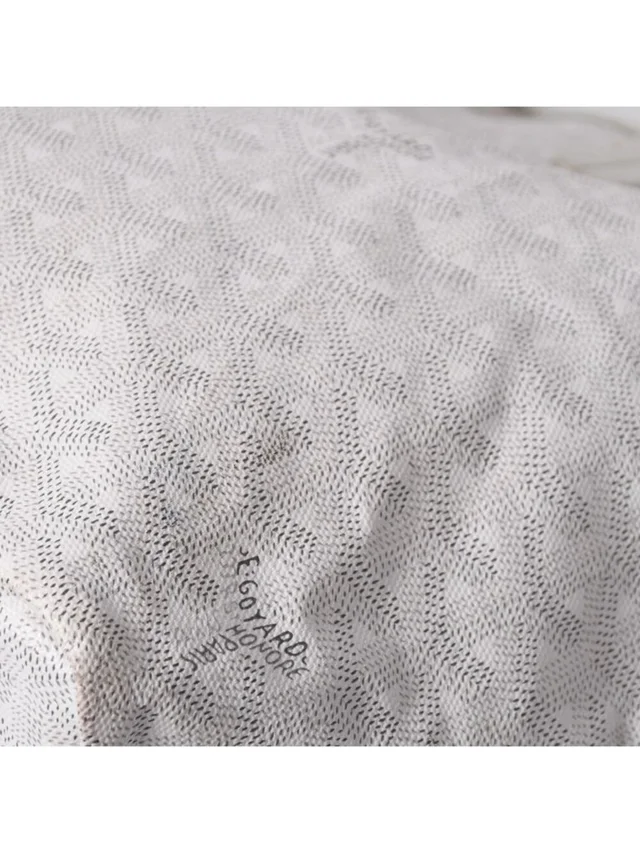 Goyard Saint Louis Pm Tote Bag White Leather in white|black Leather from Poshmark, photo 15 of 16