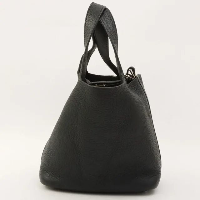 Hermès 2006 Picotin PM Black in Black Clemence leather from VINTAGE QOO TOKYO, photo 4 of 12