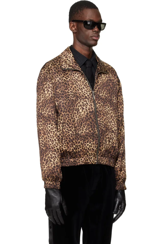 Ernest W. Baker Brown Cheetah Track Jacket, photo 2 of 3 from SSENSE