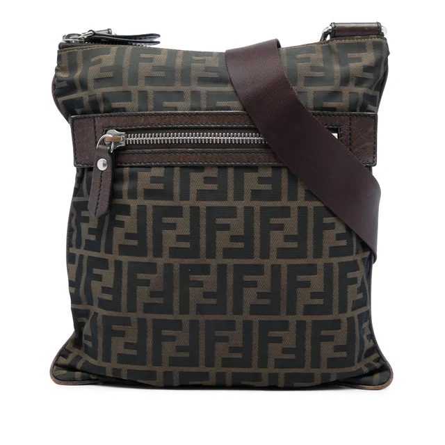 Brown Fendi Zucca Canvas Crossbody in Brown Canvas from Designer Revival