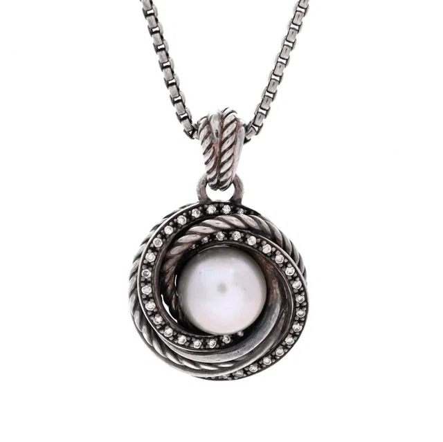 David Yurman 10mm Crossover Pendant Necklace in gray|silver from Poshmark