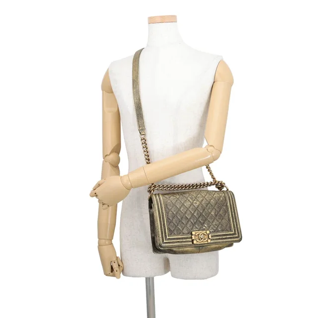 Boy Chanel Gold/BlackA67085 Lambskin in Gold Lambskin from GALLERY RARE, photo 6 of 18