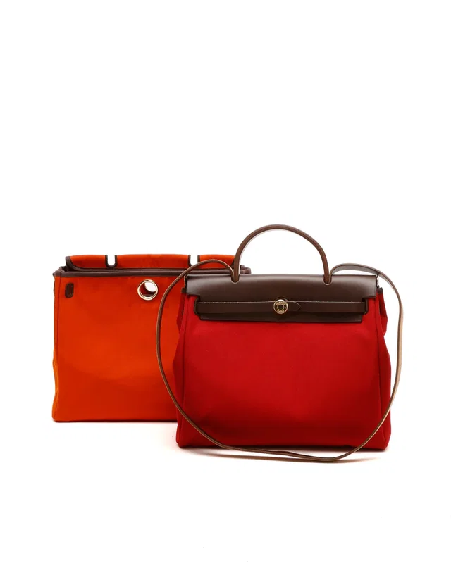 Hermès Herbag 31 Bag in Canvas from A Retro Tale