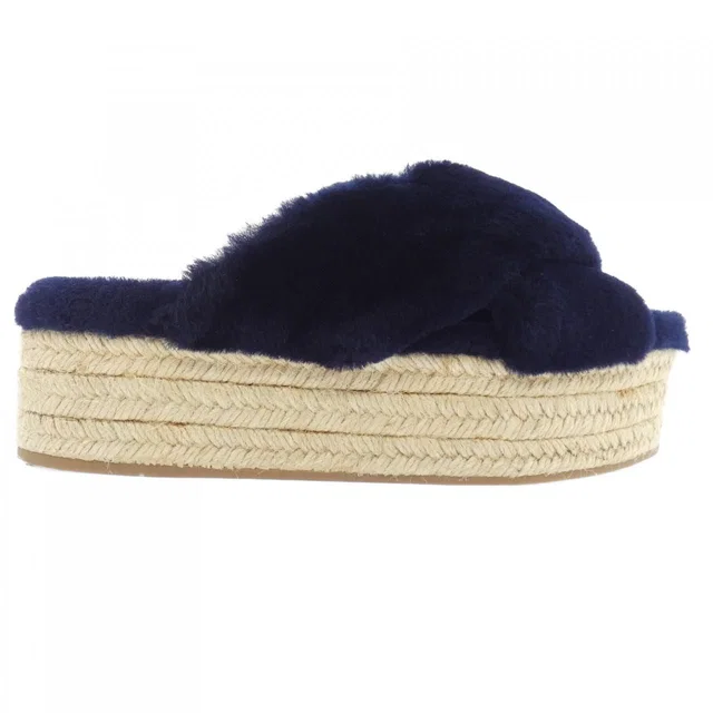 Miu Miu Sandals Navy in Navy from The Reluxe