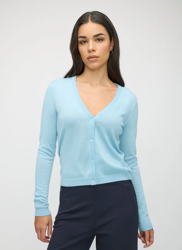 Kit and Ace Silk Cashmere Cardigan Sweater in Blue Silk Cashmere from Kit and Ace, photo 1 of 1
