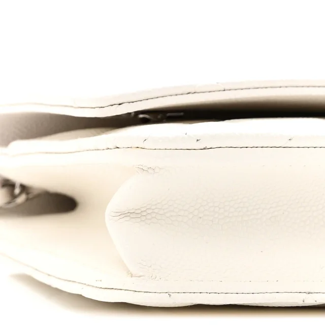 Caviar Quilted Chanel 19 Wallet on Chain WOC White Pink in White Caviar leather from FASHIONPHILE, photo 10 of 12