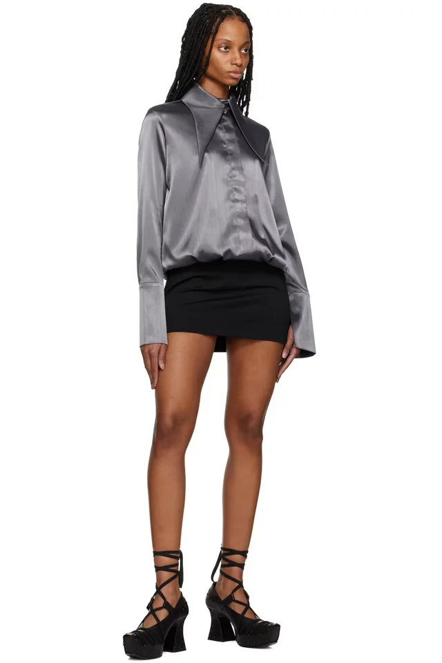 16Arlington SSENSE Work Capsule – Gray Dara Minidress, photo 4 of 4 from SSENSE