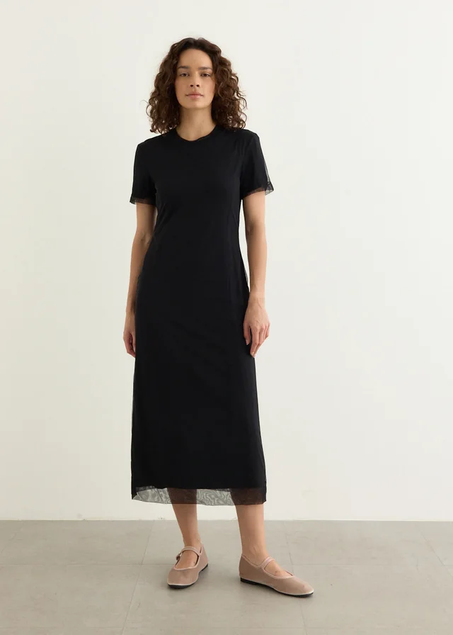 Simone Rocha Layered Liquid Dress in Black from Incu, photo 1 of 1