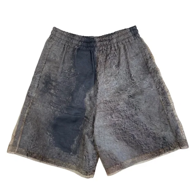 Louis Vuitton Shorts Printed Mesh Polyester Silk Brown in Brown Silk from The Reluxe
