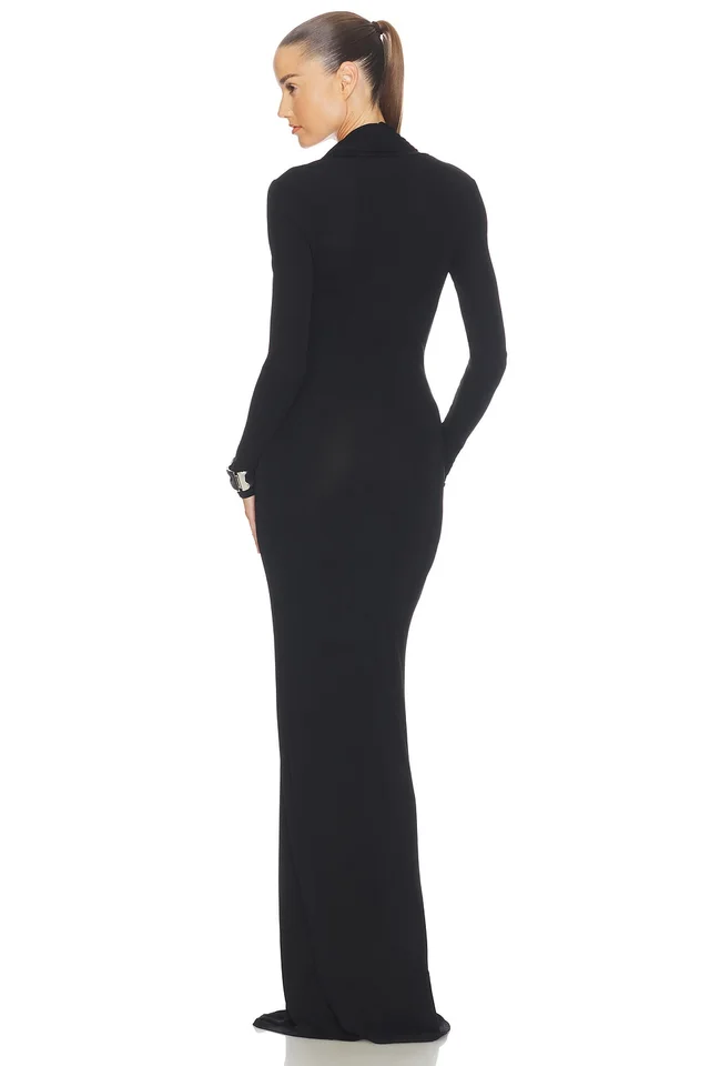 Helsa Svetlana Jersey Gown in Black, photo 6 of 6 from REVOLVE (Canada)