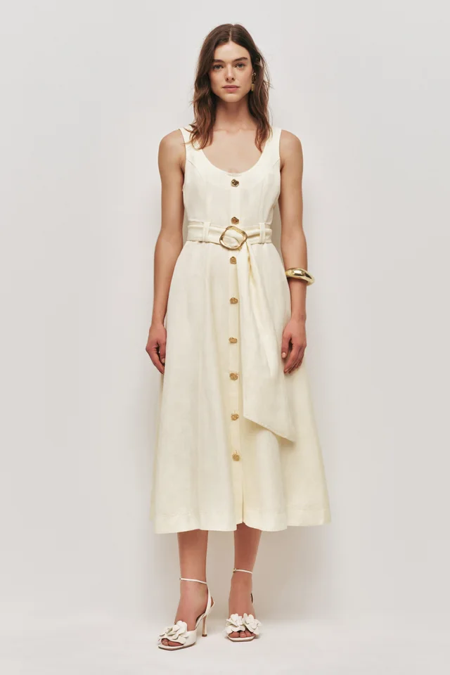 AJE Leonie Midi Dress in Yellow from Aje, photo 1 of 1