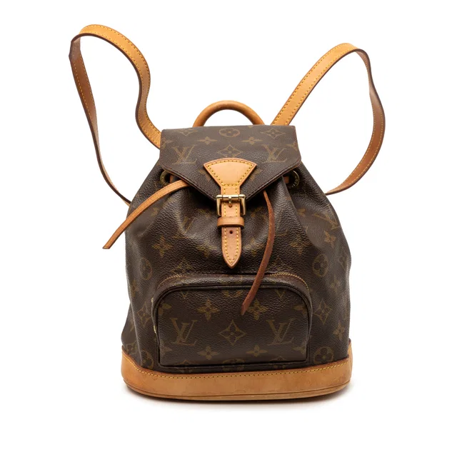 Brown Louis Vuitton Monogram Mini Montsouris Backpack in Brown Coated canvas from Designer Revival