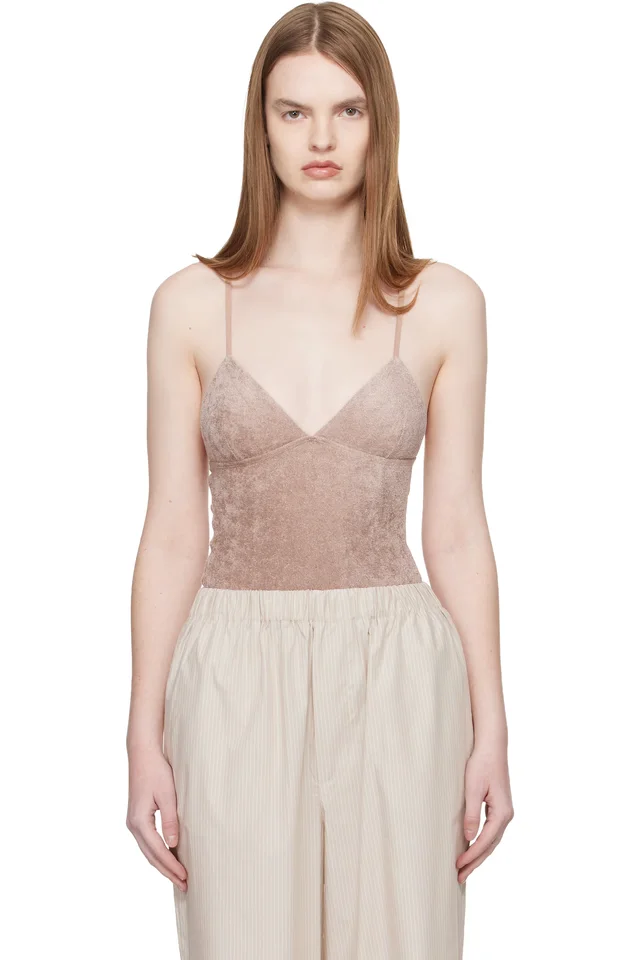 Baserange Beige Mississippi Bodysuit, image 1 of 1 from SSENSE
