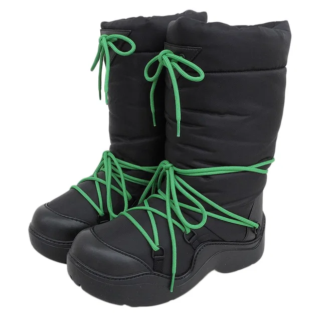 Bottega Veneta Paddle Bomber Boots Shoes Black in Black Nylon from The Reluxe