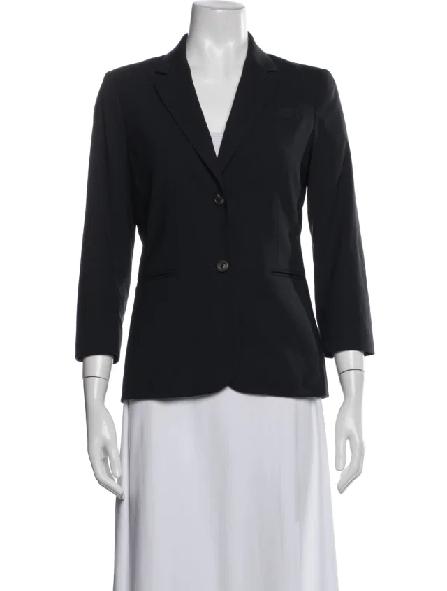 The Row Virgin Wool Blazer in blue Wool from The RealReal