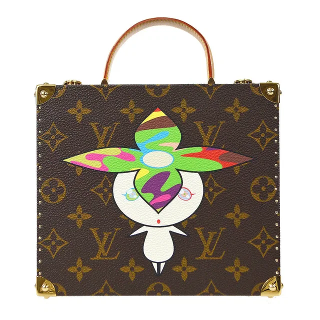 Louis Vuitton 2000s x Takashi Murakami Hat Man Jewelry Case M92475 in Coated canvas from AMORE Vintage Tokyo