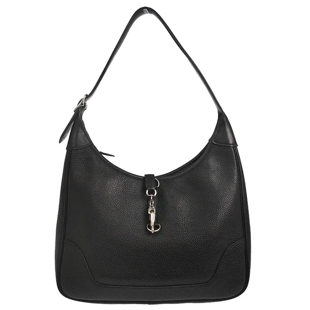 Hermès Black Togo Trim 31 Shoulder Bag in Black Togo leather from AMORE Vintage Tokyo