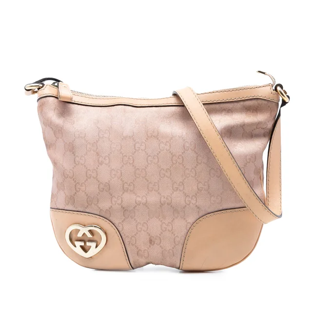 Brown Gucci GG Canvas Lovely Crossbody in Brown Canvas from Designer Revival