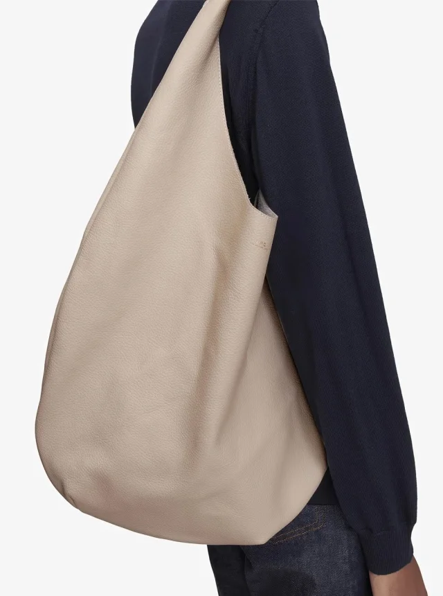 A.p.c. 'Le Neige' Beige Shoulder Bag with Logo Embossed on the Front in Crinkled Leather for Women in Beige 100% Cow, photo 11 of 12 from Gaudenzi Boutique