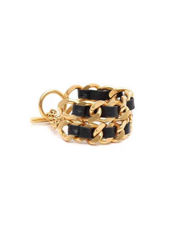 Chanel Leather Chain Bracelet in Leather from A Retro Tale, photo 4 of 6