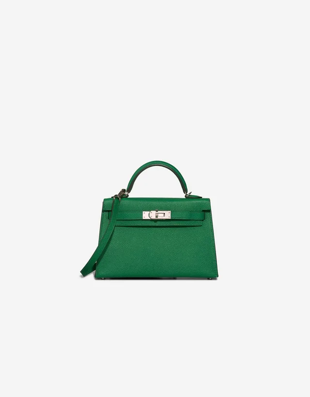 Hermès Kelly Mini Epsom Cactus / Bleu Atoll from SACLÀB
