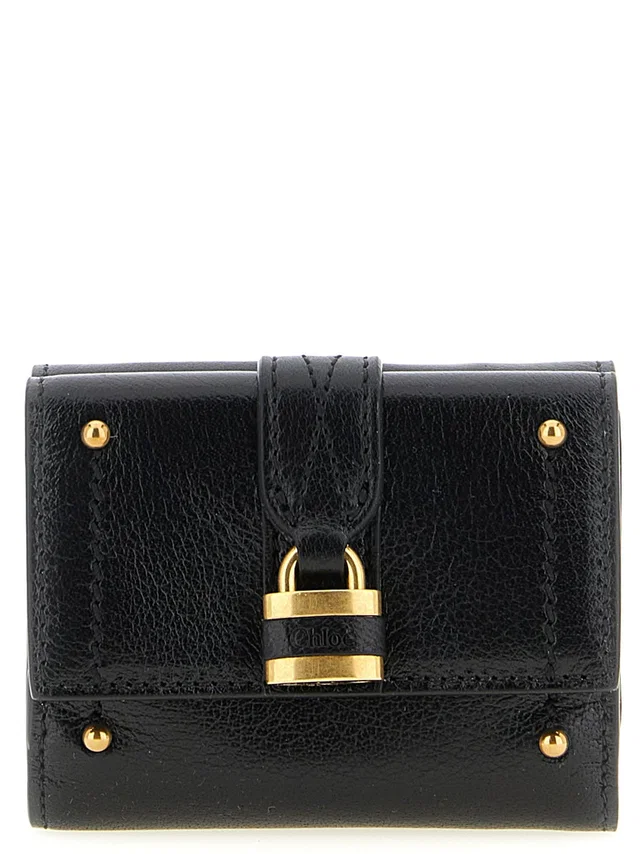 Chloé Paddington Wallet — Black Buffalo Leather in Black Leather from HEWI