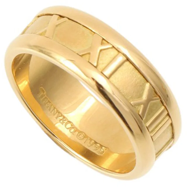 Tiffany & Co. 18K Atlas Ring #53 Gold in Gold from VINTAGE QOO TOKYO