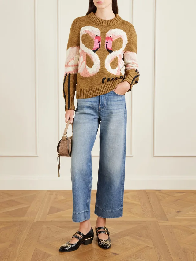 CHLOÉ Organic cropped straight-leg jeans in Blue, photo 2 of 2 from NET-A-PORTER (Canada)