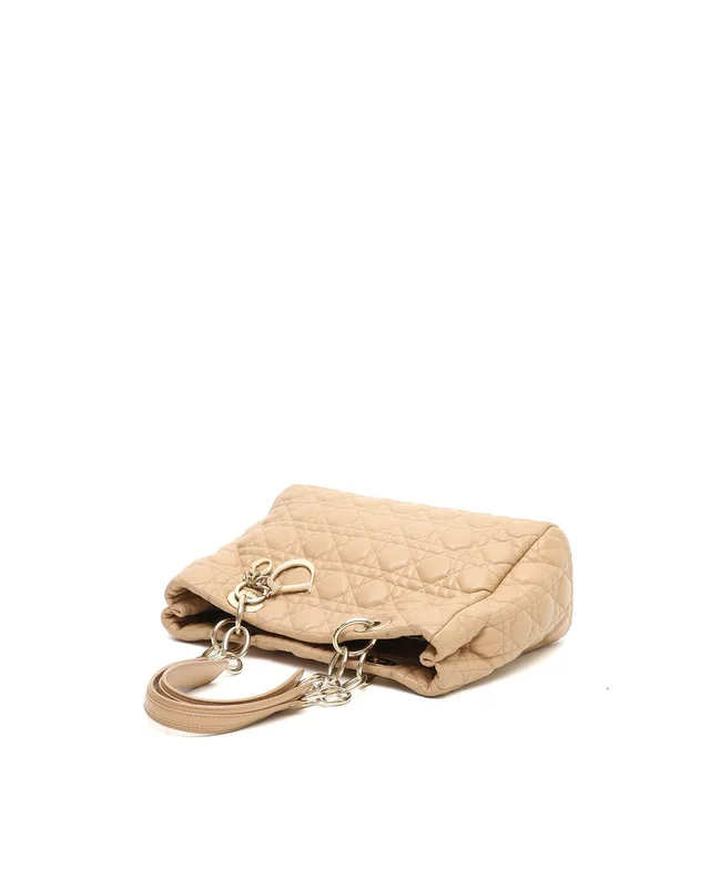Lady Dior Shopping Tote Handbag in Leather from A Retro Tale, photo 4 of 7