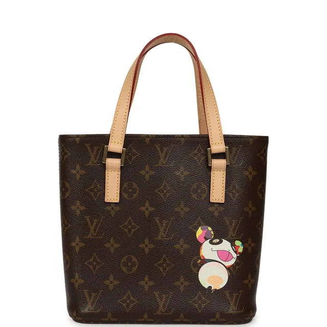 Louis Vuitton Vintage X Takashi Murakami Vavin PM Brown Monogram Panda Gold Hardware in Brown Coated canvas from Madison Avenue Couture