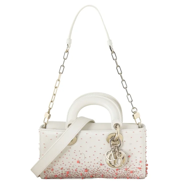Dior Lady D-Joy Small Coral Embroidery in Lambskin from Luxe.It.Fwd