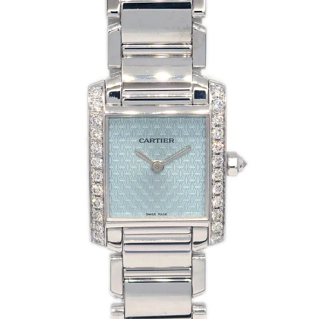 Cartier Tank Francaise SM Ref.2403 Quartz Watch 18KWG Diamond from AMORE Vintage Tokyo
