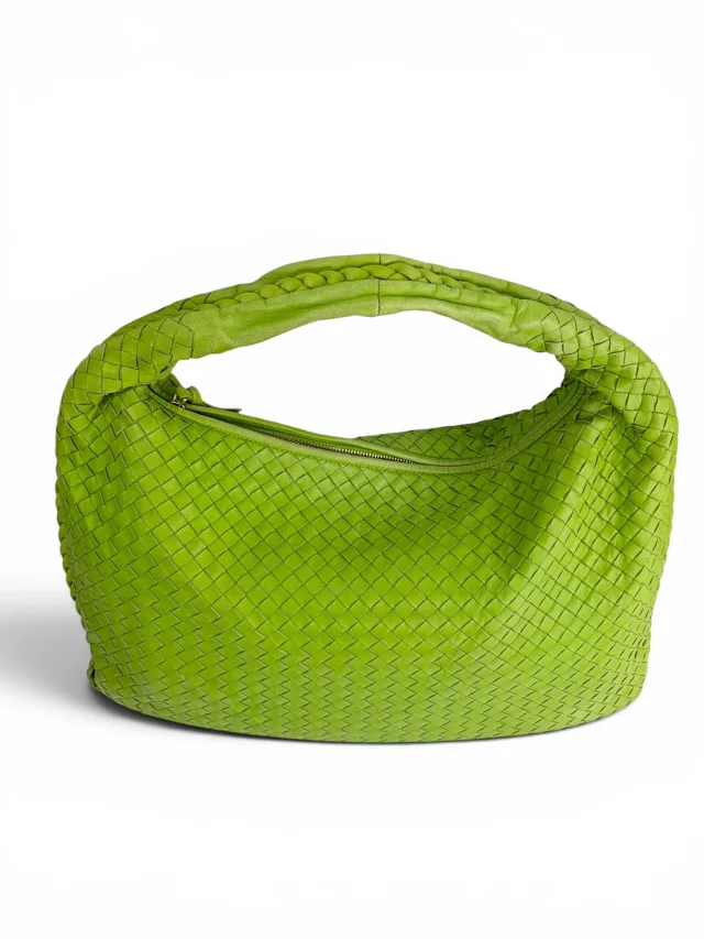 Bottega Veneta Vintage Intrecciato Large Hobo in Green Woven leather from Season 2 Consign, photo 5 of 9