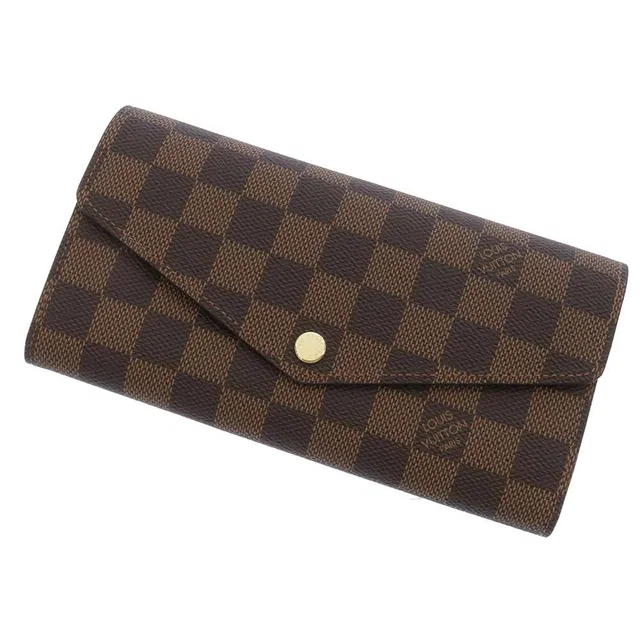 Louis Vuitton Portefeuille Sarah BrownN63209 Damier Ebene Canvas in Brown Canvas from GALLERY RARE