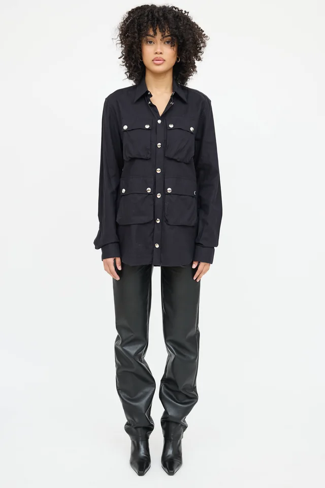 Givenchy Cargo Pocket Shirt Jacket in Wool from VSP Consignment, photo 2 of 2