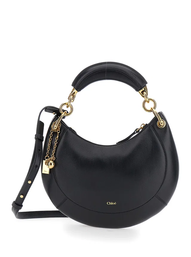 Chloé Leather Hobo Shoulder Bag — Black in Black Leather from HEWI