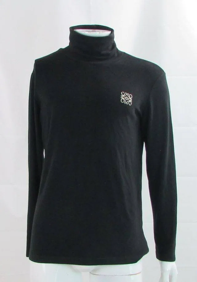 Loewe 41" Cotton Roll Neck Sweater Ink Black Size: M in Black Cotton from Oxfam Online Shop