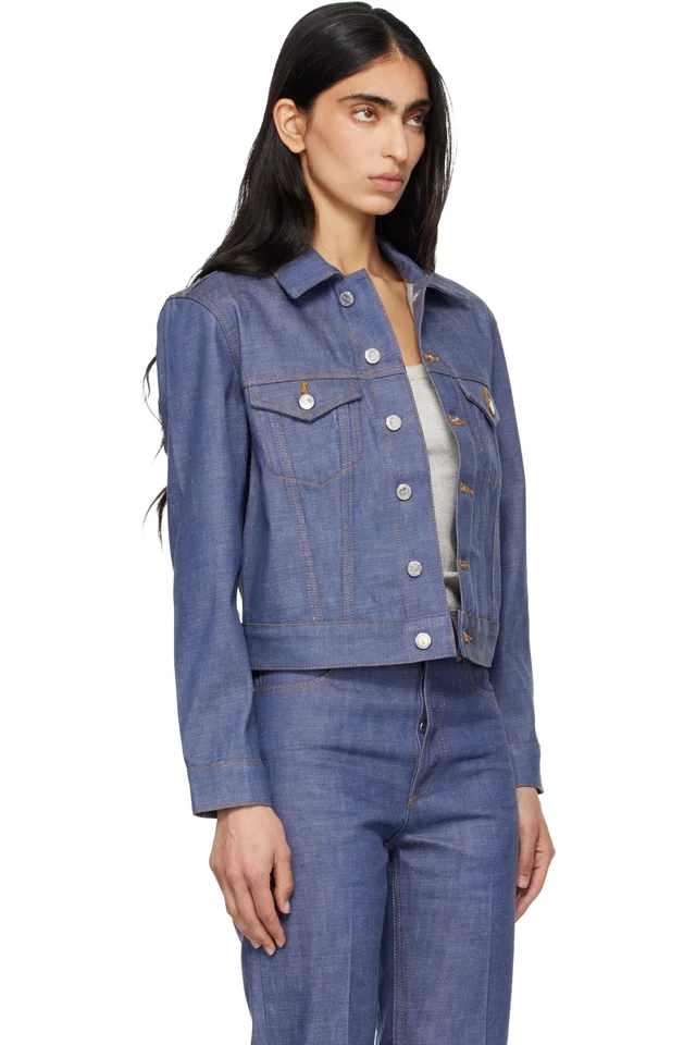 A.P.C. Blue Dion Denim Jacket, photo 2 of 4 from SSENSE
