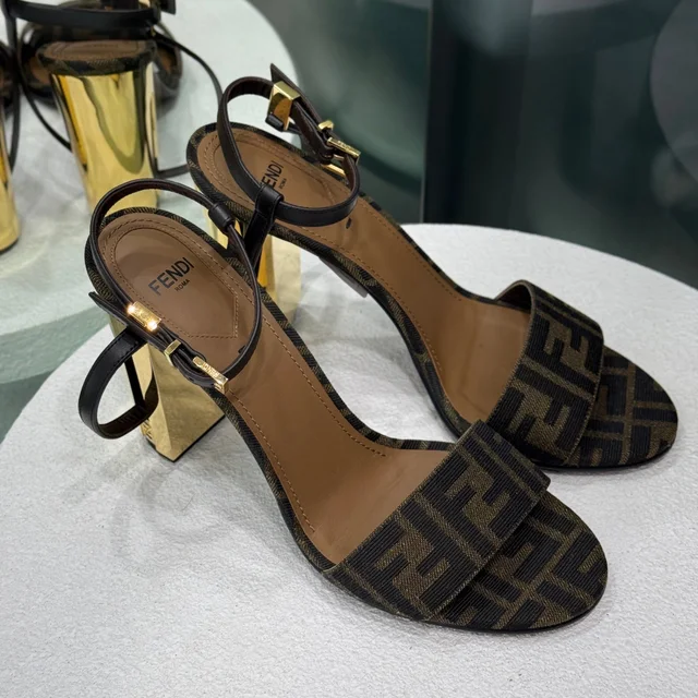 Fendi 65mm Delfina Sandals Sz 39 from Revivre Luxury Consignment