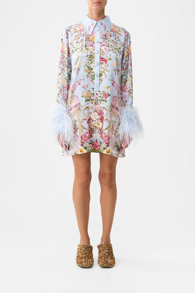 Camilla eBoutique MINI SHIRT DRESS WITH FEATHERS TILED IN TIME from CAMILLA, photo 1 of 1