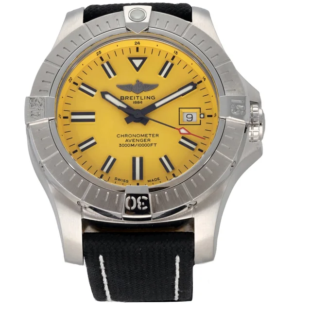 Breitling Avenger A17319 45mm Stainless Steel Watch in Leather from H&T