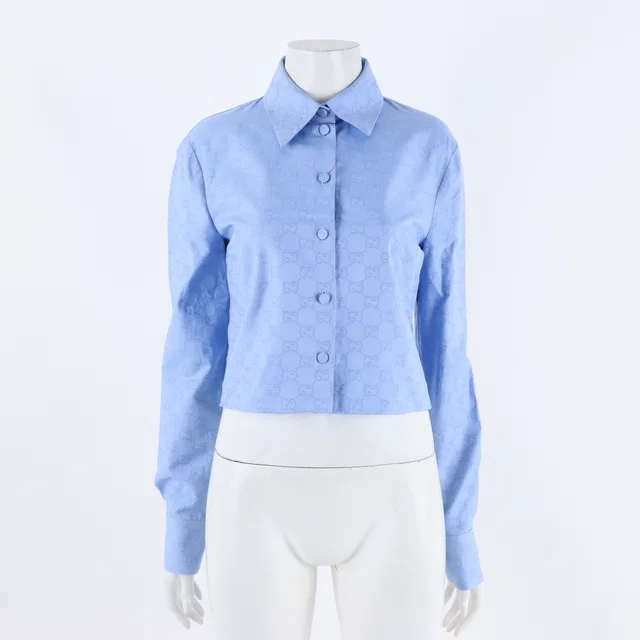 Gucci long-sleeve crop shirt from GUGUS