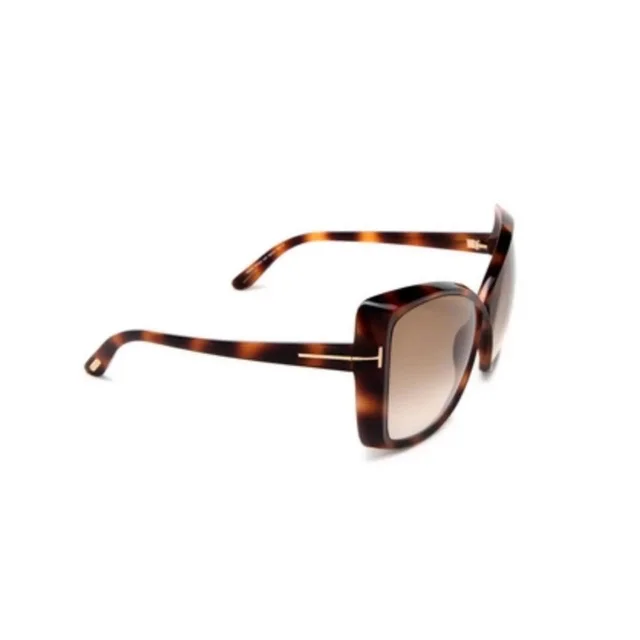 Tom Ford Women's Sunglasses - Brown in red|brown from Depop, photo 4 of 4
