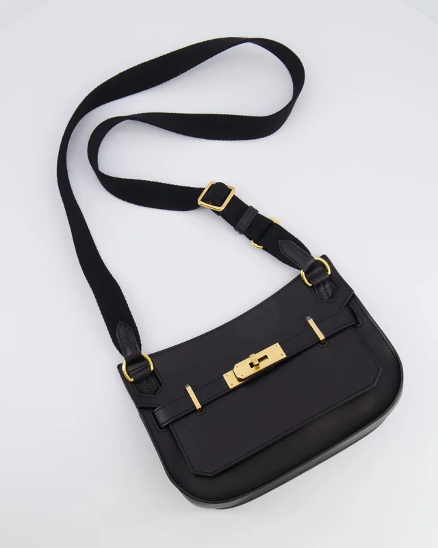 Hermès Mini Jypsiere Crossbody Bag in Black Leather from Sellier, photo 2 of 2